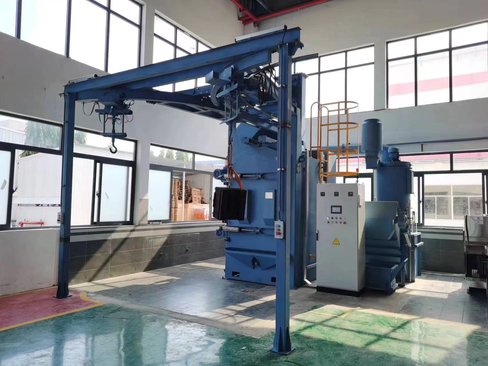 砂輪除銹機_懸掛式打砂除銹機_小型打沙除銹機